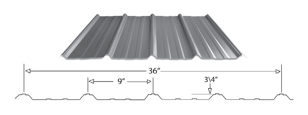 JD Metals Tuff Rib Metal Roofing and Siding Panel Specs