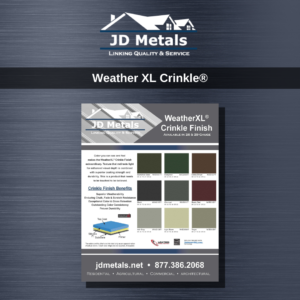 JD Metals Crinkle Finish Color Chart metal roofing finishes